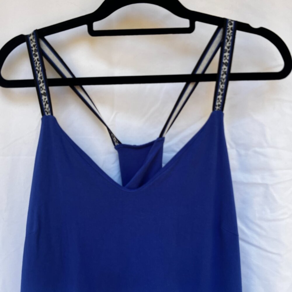Saint + Sofia Cobalt Blue Sunset Summer Midi Dress - Size 10 - Picture 4 of 4